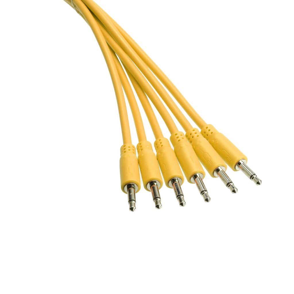 Synth Cables Premium PVC Eurorack Cables (5 pack) 30cm Yellow