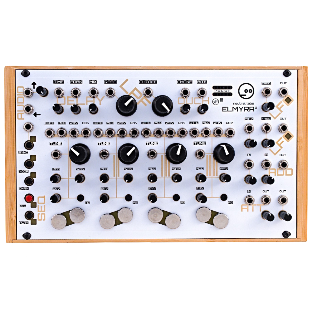 Neutral Labs Elmyra 2 Desktop Four Voice Hybrid Drone Synthesizer (White)