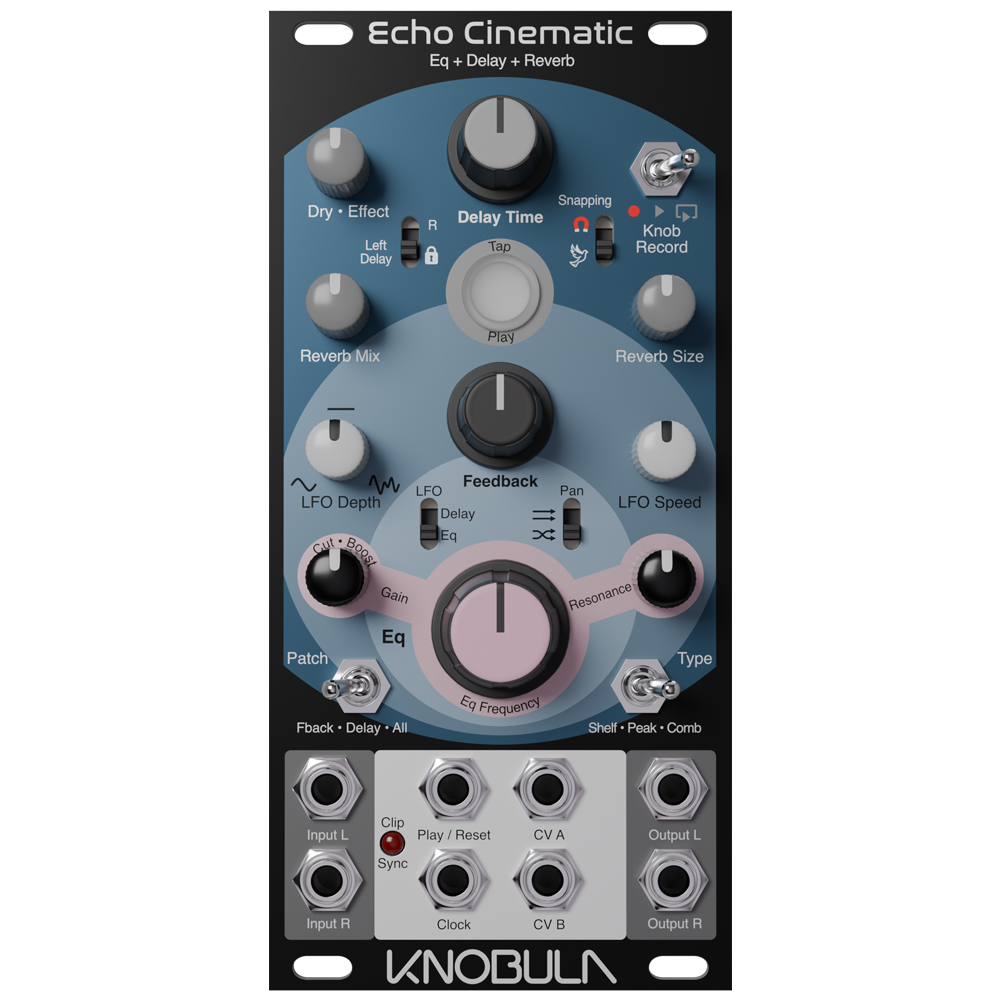 Knobula Echo Cinematic Eurorack Stereo FX Module