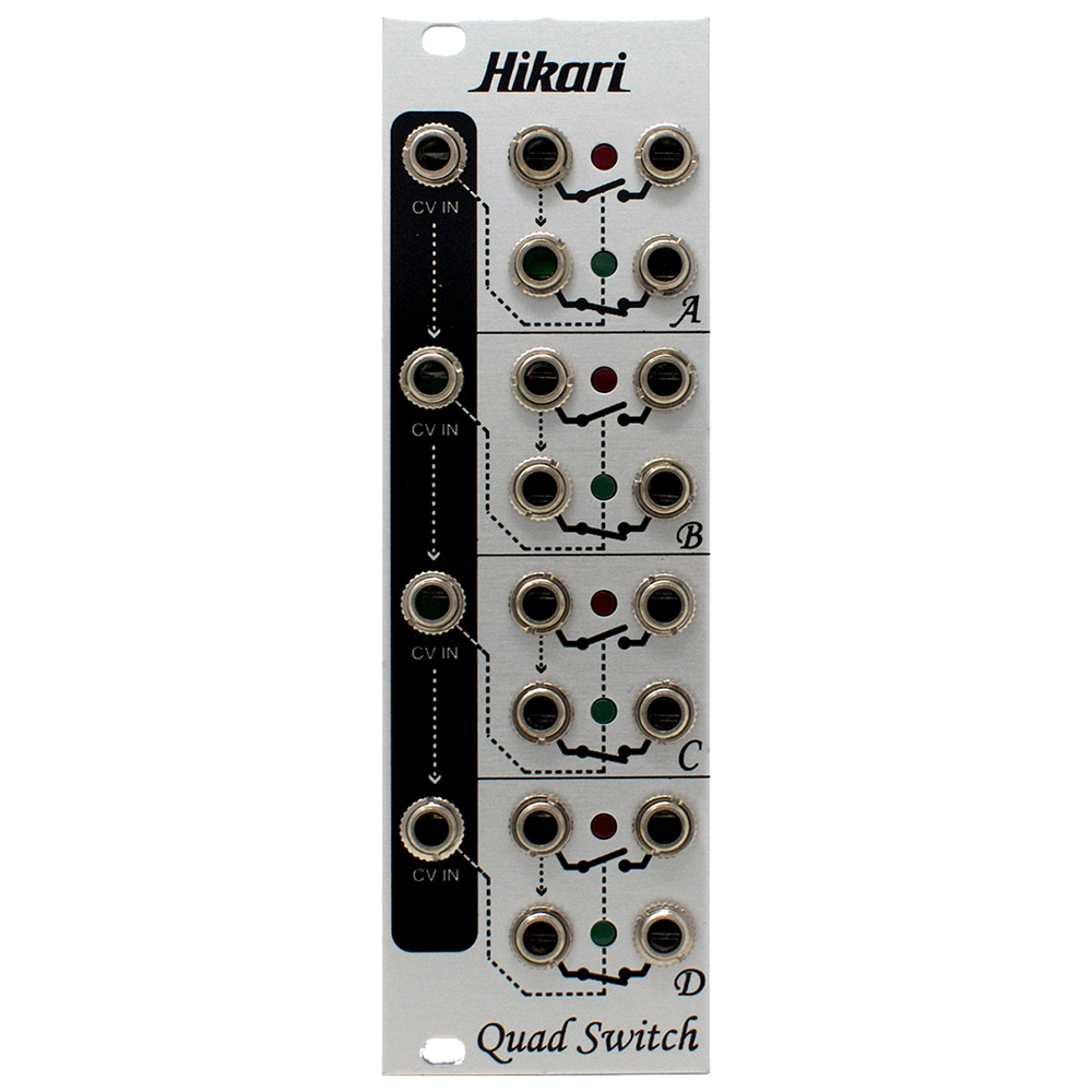 Hikari Instruments Quad Switch Eurorack Four Channel Switch CV Module