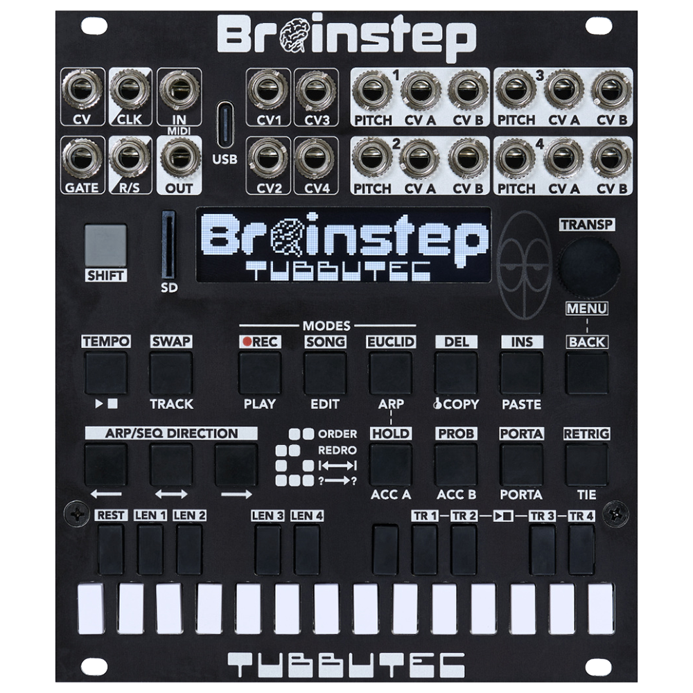 Tubbutec Brainstep Eurorack Sequencer Envelope Modulation Generator Module (Black)