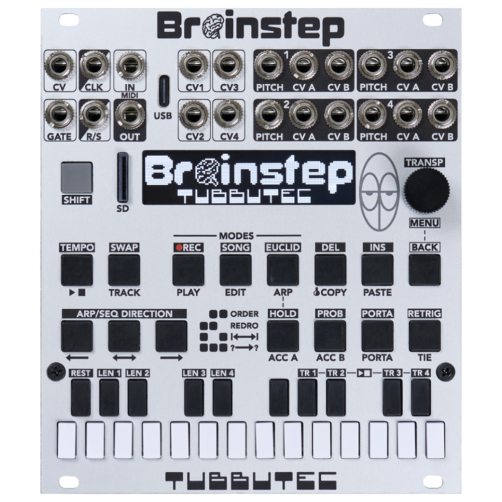 Tubbutec Brainstep Eurorack Sequencer Envelope Modulation Generator Module (Silver)