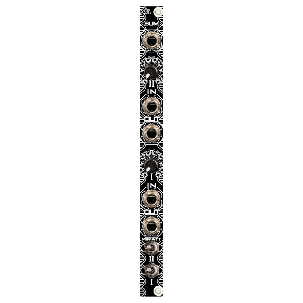 Zlob Modular MiniAtt Eurorack Dual Mute Attenuator Mixer Module