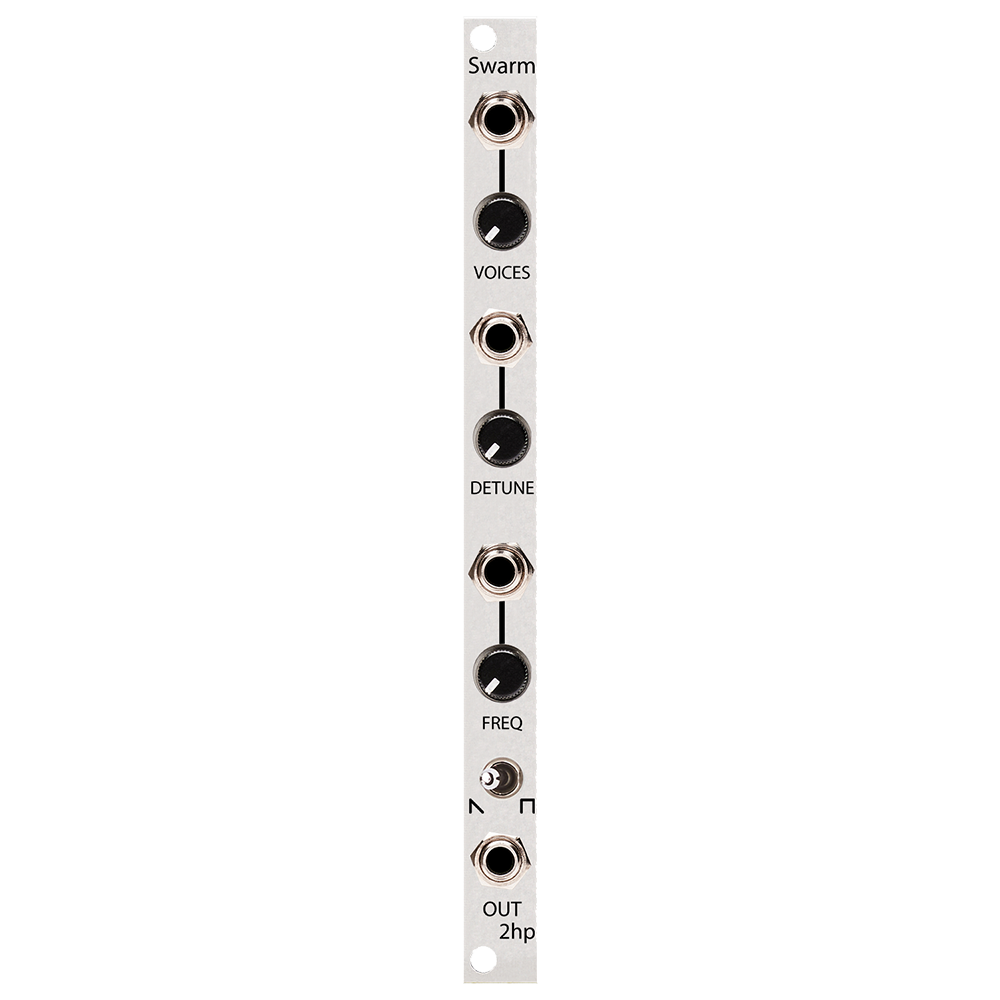 2hp Swarm Eurorack Hyper-Saw Pulsewave Oscillator Module (Silver)