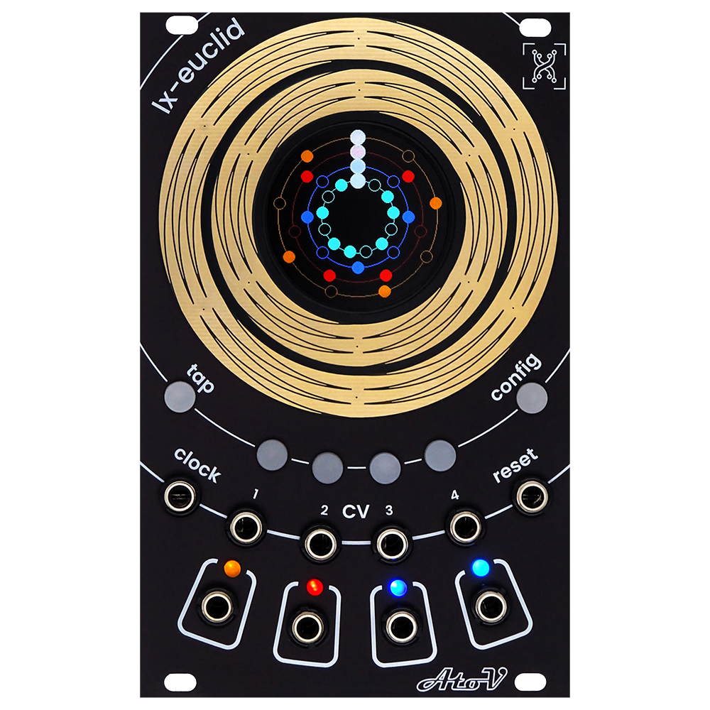 AtoVproject lx-Euclid Eurorack Four Channel Trigger Sequencer Module