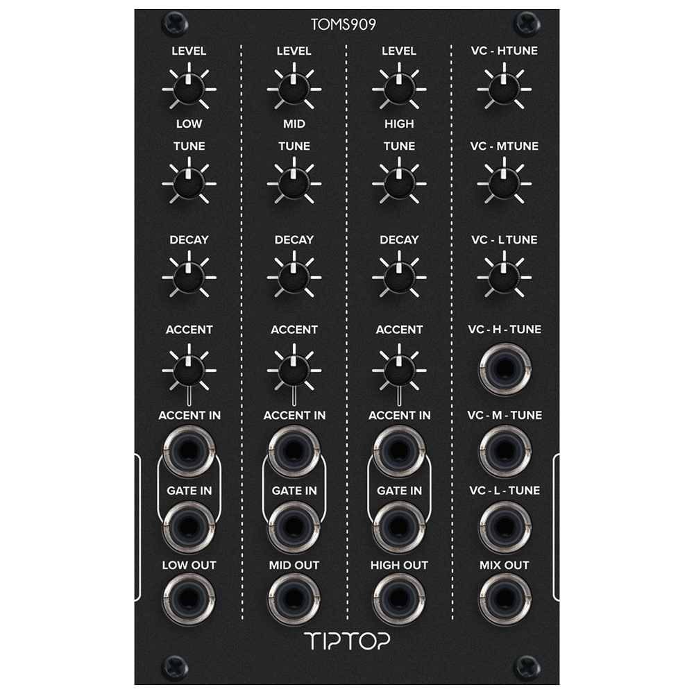 Tiptop Audio TOMS909 Toms Eurorack Drum Module (Black)