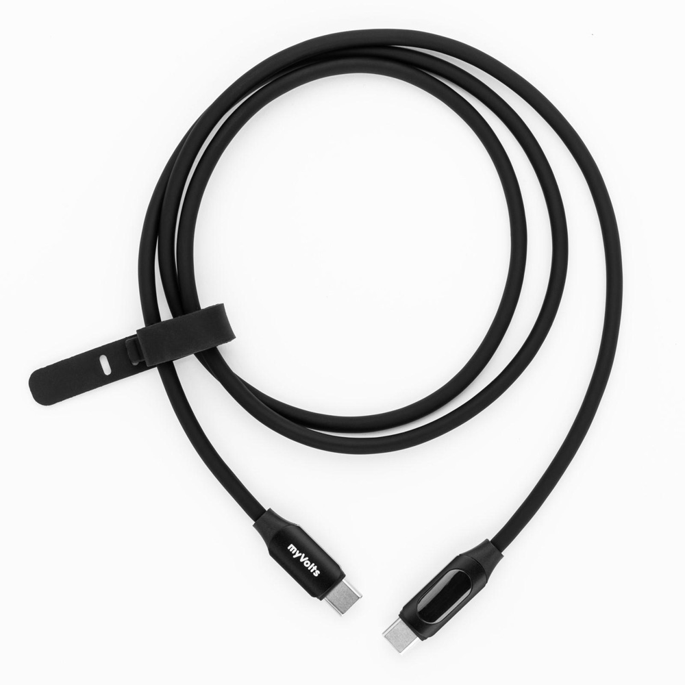 myVolts USB-C PD Cable with Power Meter (Black)