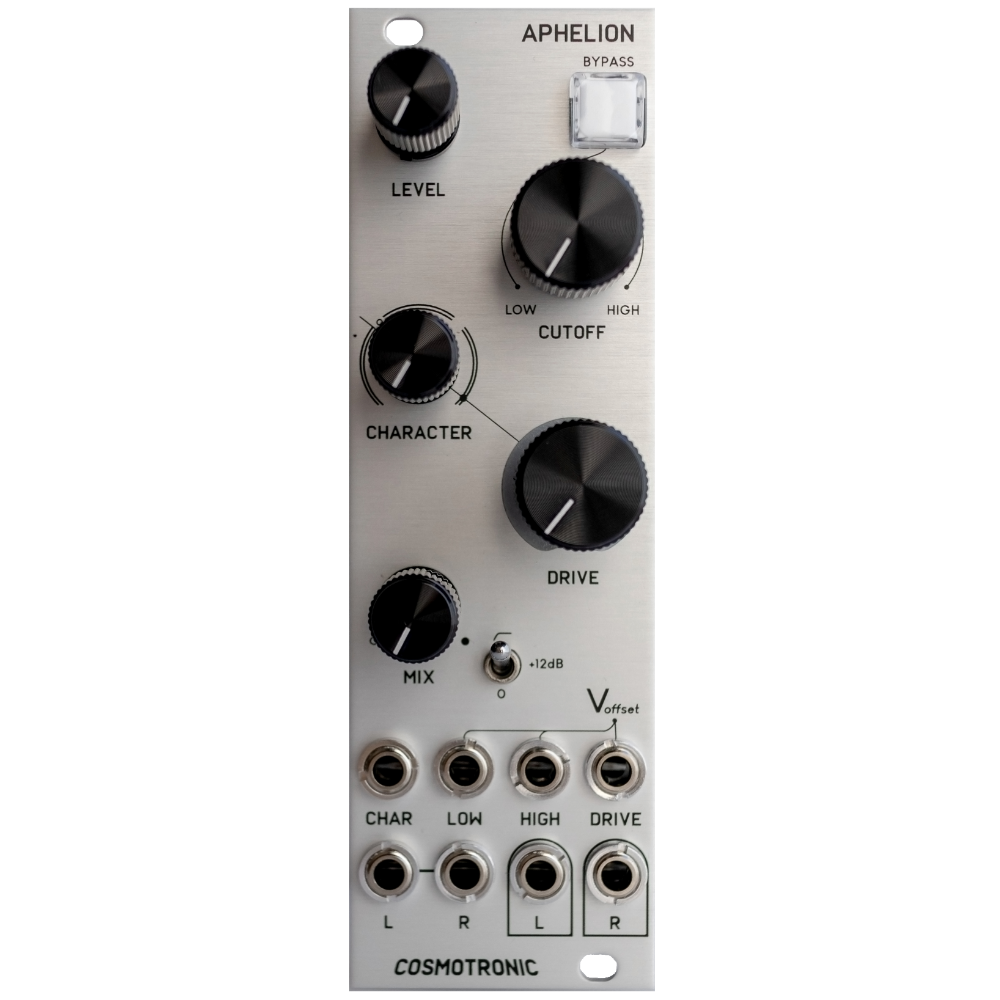 Cosmotronic Aphelion Eurorack Stereo Distortion, Filter and VCA Module (Silver)