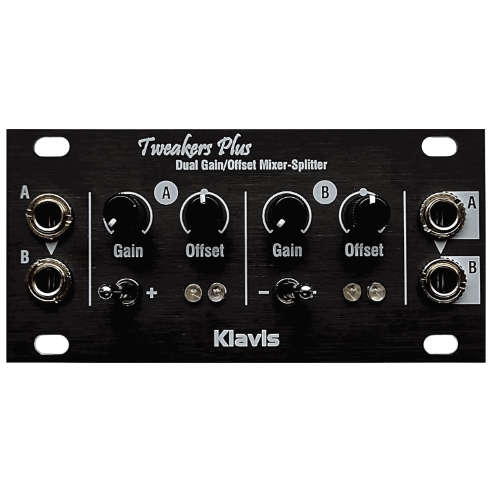 Klavis Tweakers Plus Eurorack Dual Gain Offset Polarity Mute CV Processor Module (Black)