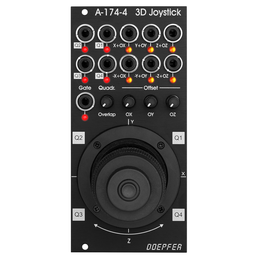 Doepfer A-174-4V 3D Joystick Eurorack Module (Black)