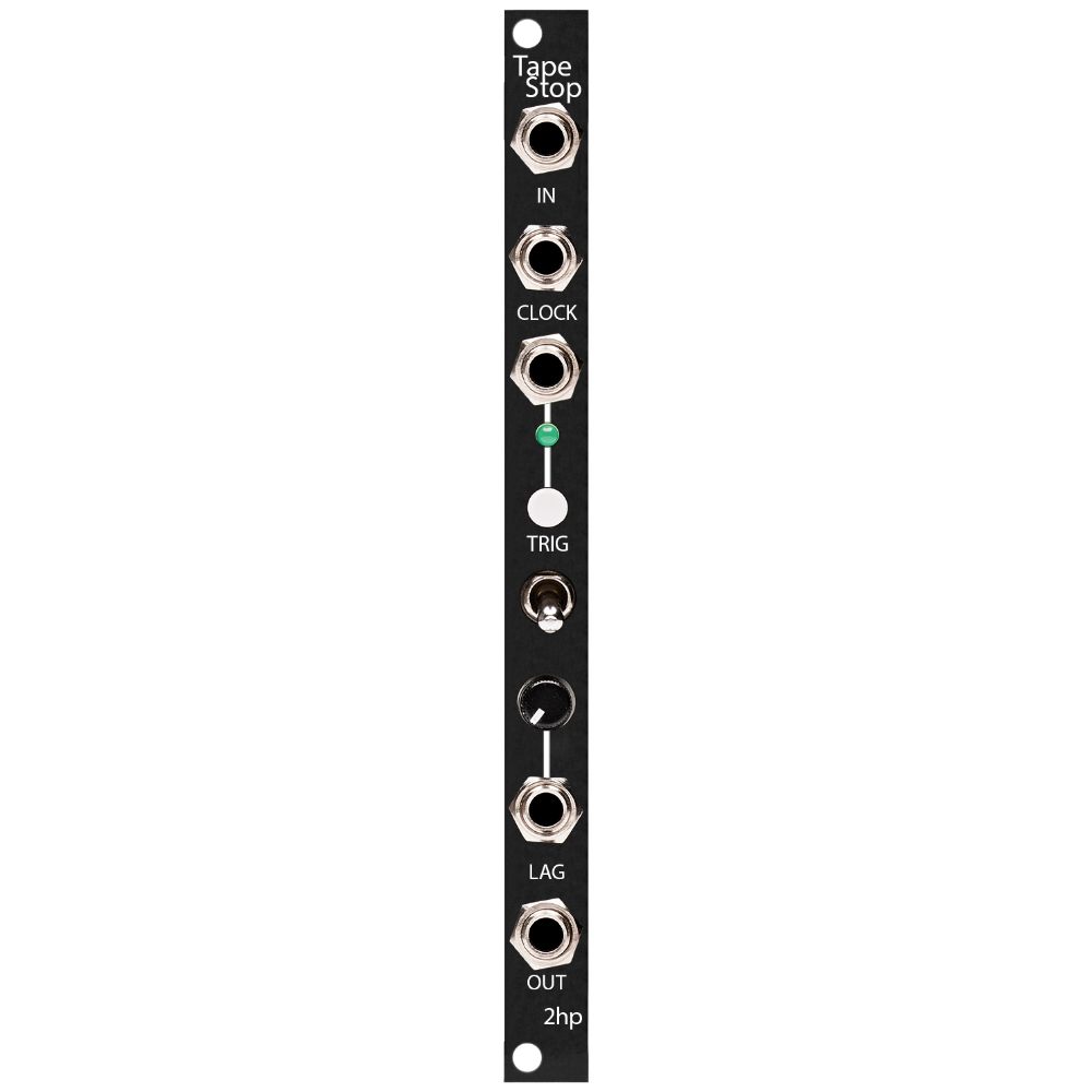 2hp Tape Stop Eurorack Clock-syncable Tape Effect Module (Black)