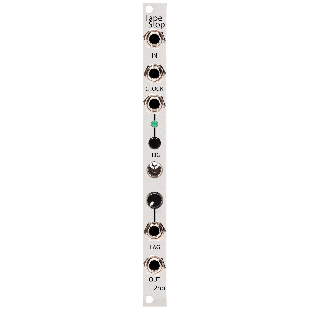 2hp Tape Stop Eurorack Clock-syncable Tape Effect Module (Silver)