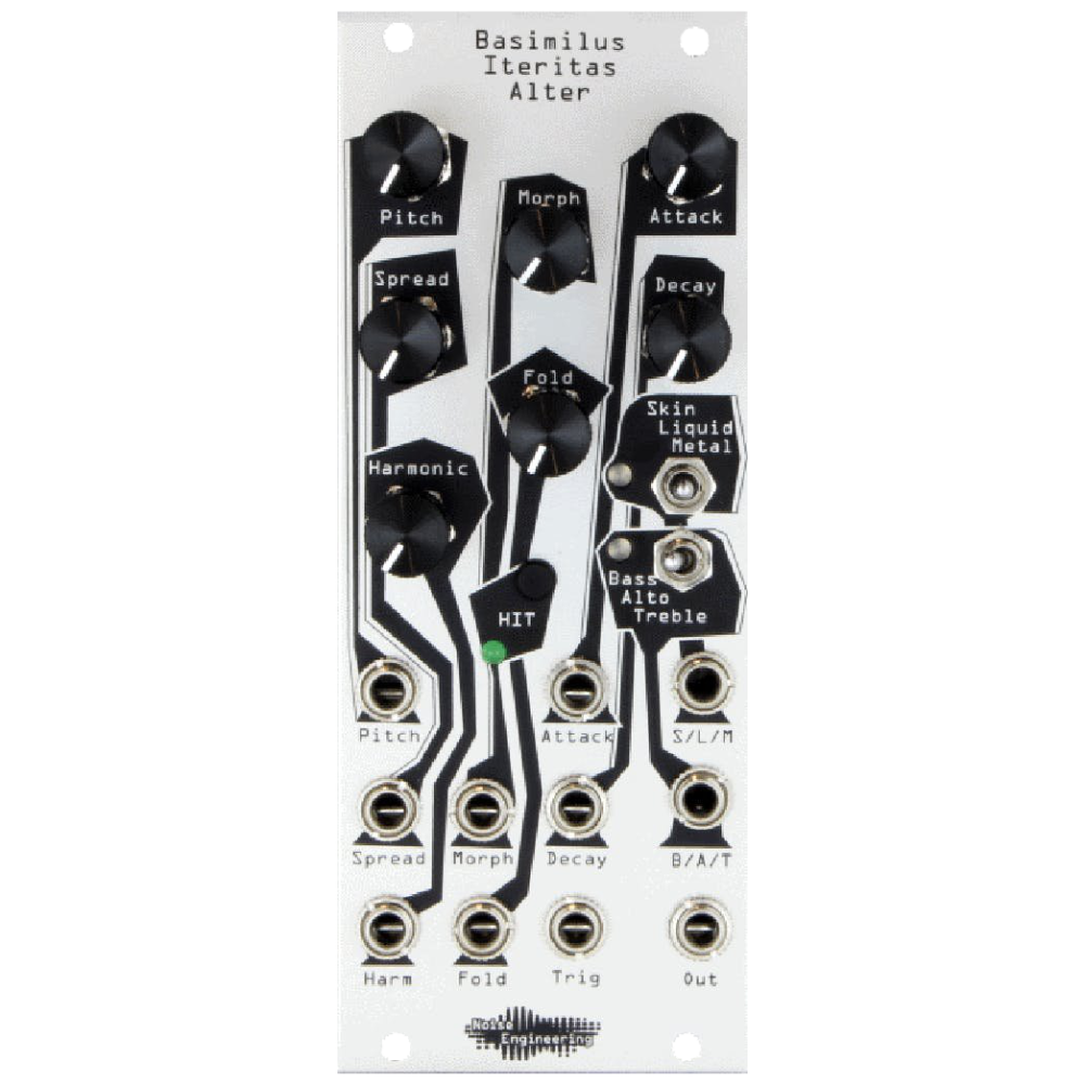 Noise Engineering Basimilus Iteritas Alter Eurorack Drum Synthesizer Module (Silver)