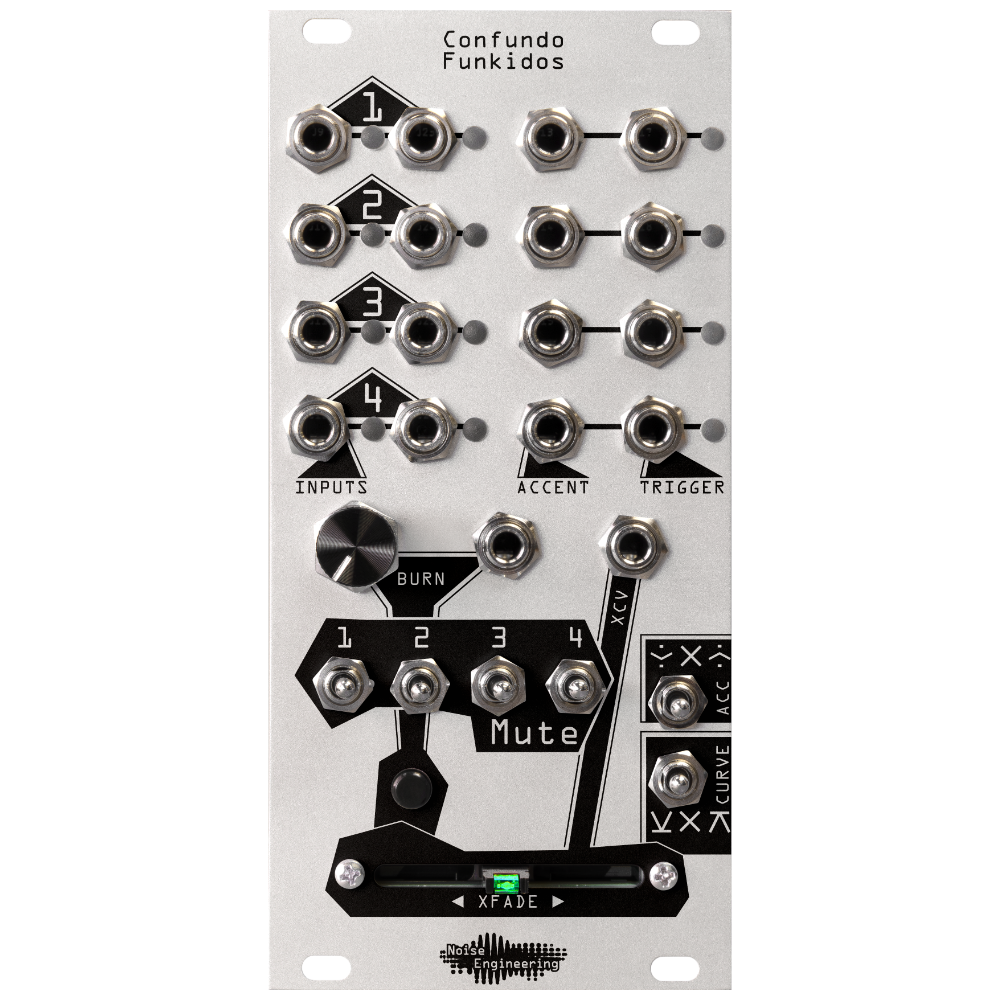 Noise Engineering Confundo Funkidos Eurorack Rhythm Crossfader Module (Silver)