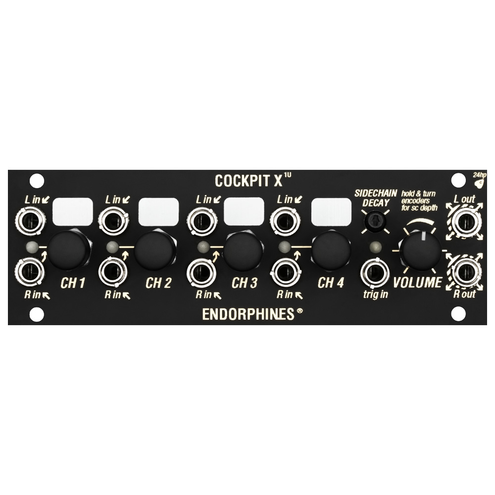 Endorphin.es Cockpit X 1U Eurorack Mixer Module (Black)