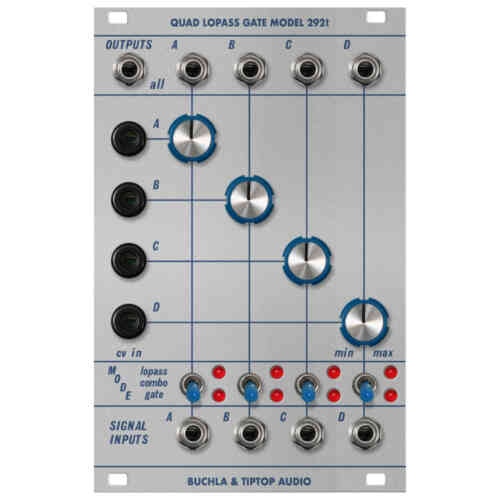 Buchla and TipTop Audio 292t Eurorack Quad Low Pass Gate Module (No Vactrol)