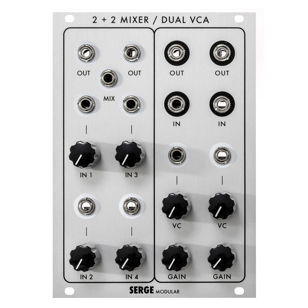 Serge/Random Source 2+2 Mixer / Dual VCA Eurorack Module