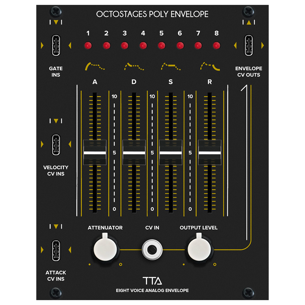 Tiptop ART Octostages Eurorack Polyphonic Envelope Module