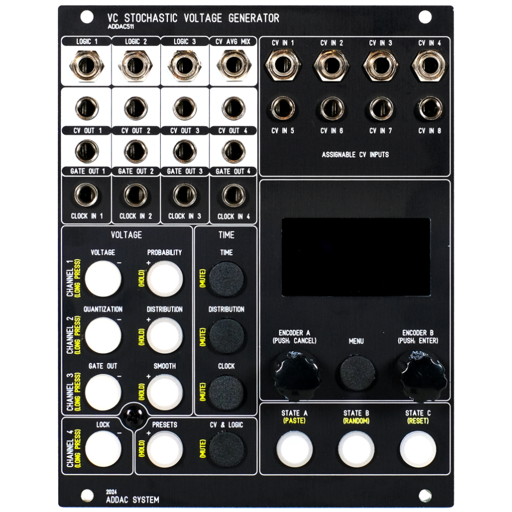 ADDAC 511 VC Stochastic Voltage Generator Eurorack Module