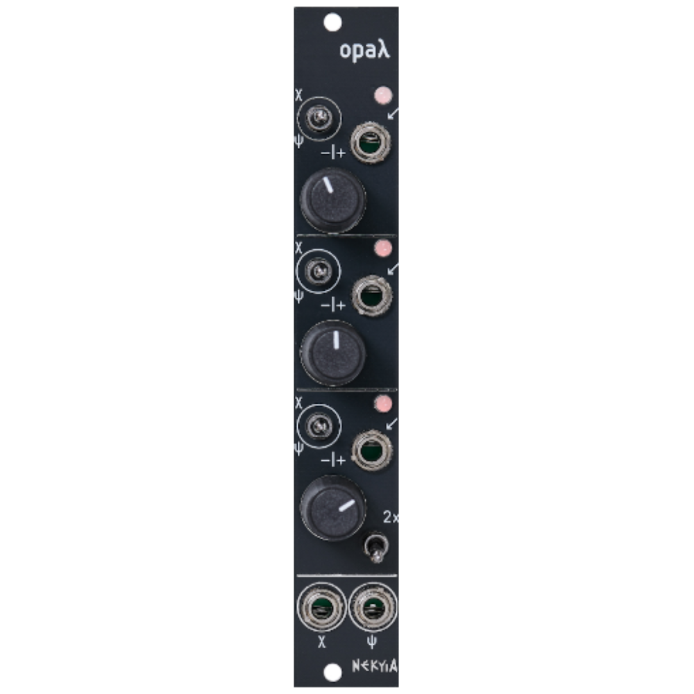 Nekyia Circuits Opal Eurorack Triple Switched Attenuverter Mixer Module